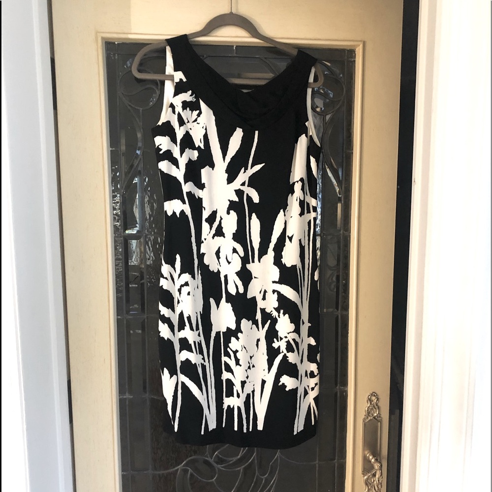 Vintage black & white cocktail sheath